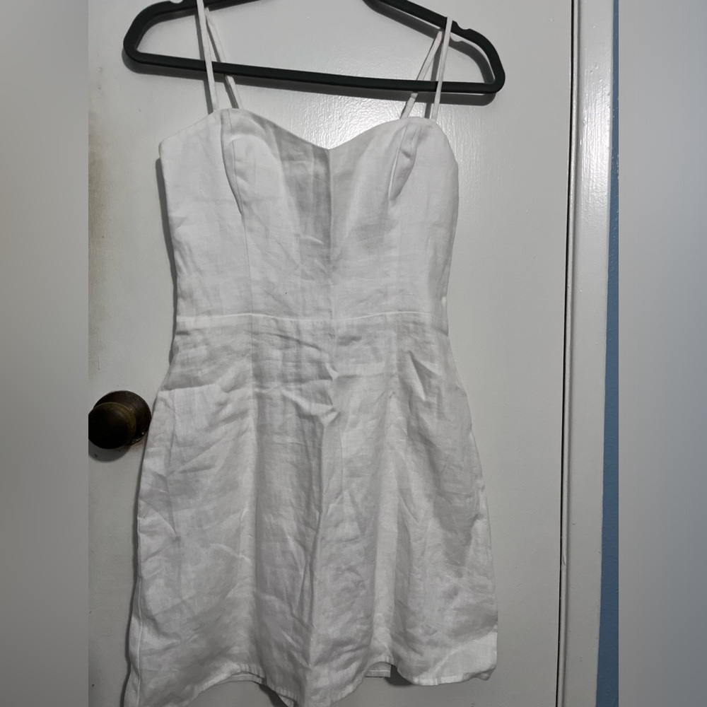 Reformation white linen dress